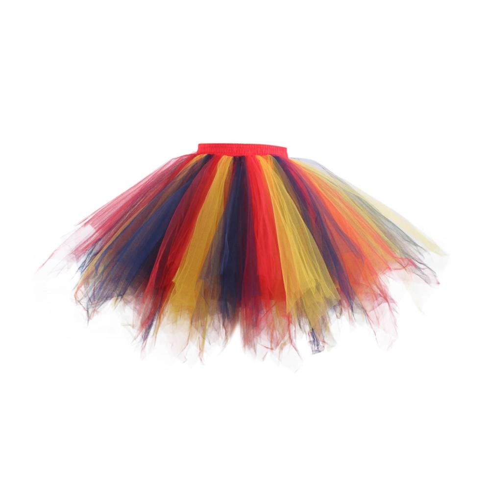 50er Rockabilly Tüllrock für Damen Petticoat mit Kurz-Tutu ideal für Ballkleider & Tanzkleider