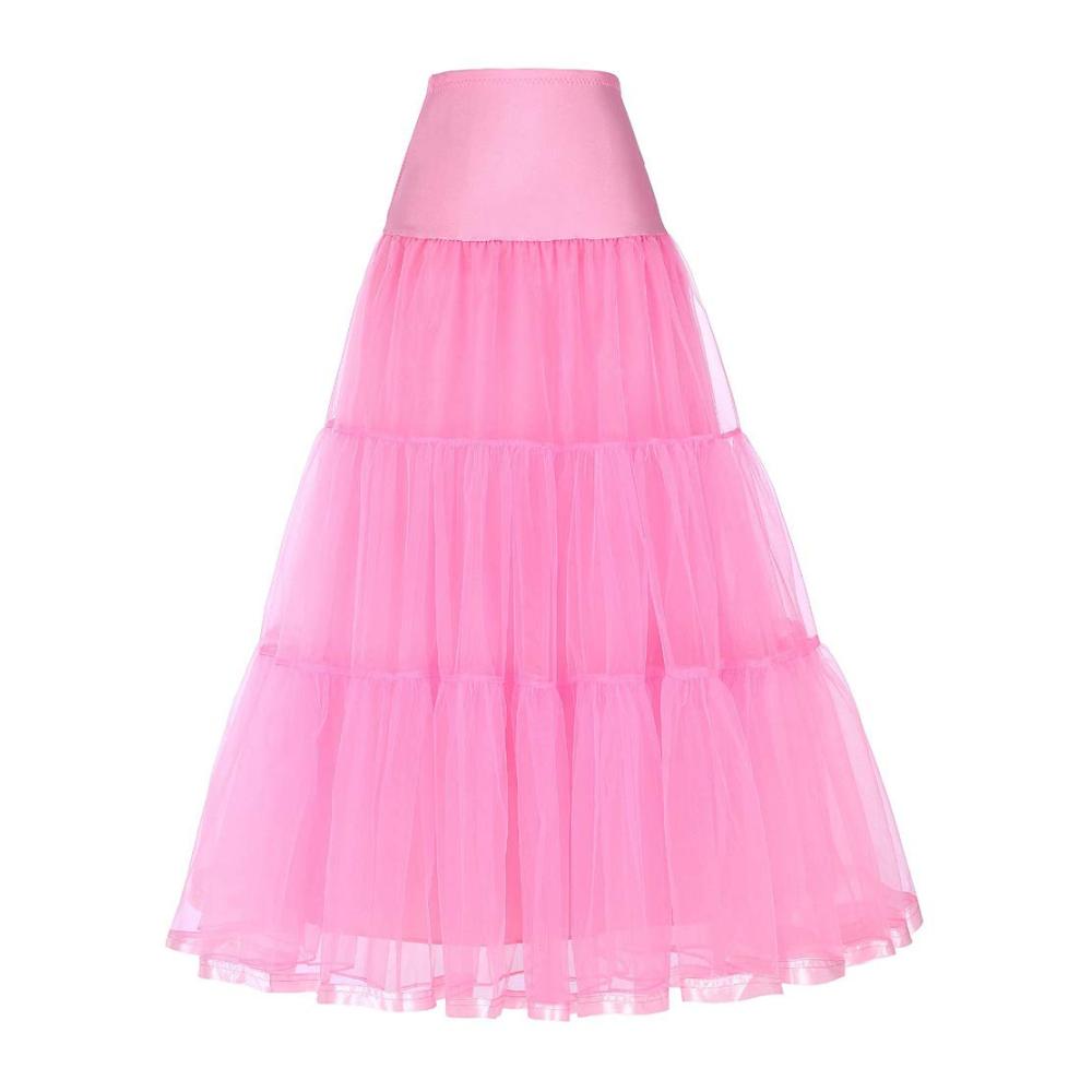 50er Langer Braut Petticoat - Vintage Hochzeit Tutu Rock abgestimmt für Unterrock Rockabilly - Linghe Krinoline Petticoat für Brautkleider und Unterröcke