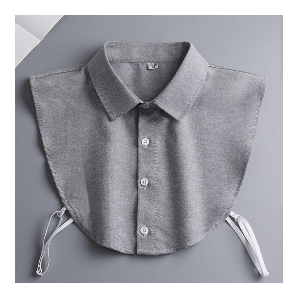 Elegantes Herren Freizeithemd mit abnehmbarem gefälschtem Kragen - Offizielles Formalhemd Revers abnehmbar XL-Größe in Weiß inklusive abnehmbarem halbem Hemd und Krawatte