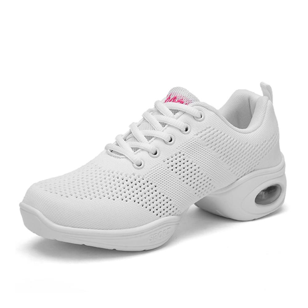 Jazz Tanzschuhe für Damen Moderne Ballsaal- und Hip-Hop-Turnschuhe in Weiß (Größe 36 EU