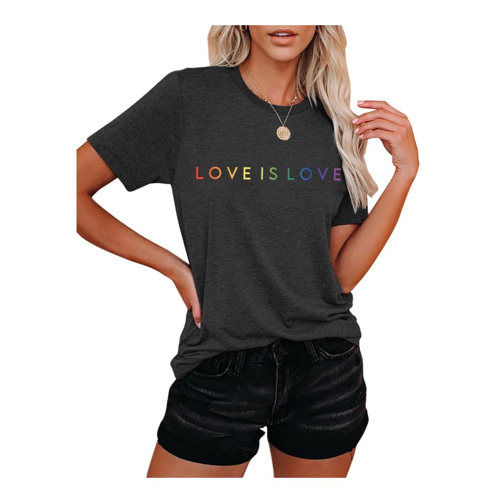 LGBT Damen T-Shirts Pride Month Fashion mit Regenbogen-Print