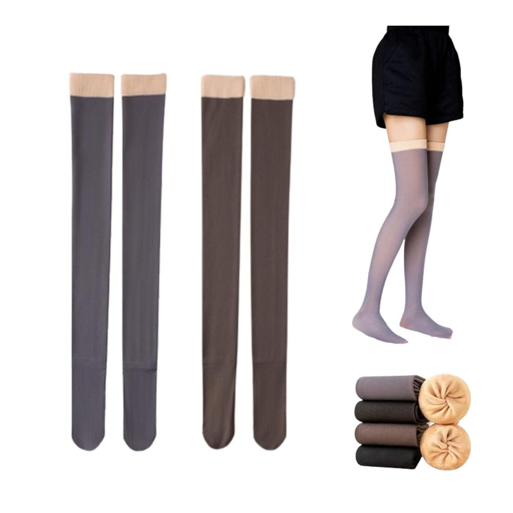Warme Damen Kniestrümpfe mit rutschfester Sohle und extra Dicke für den Winter
