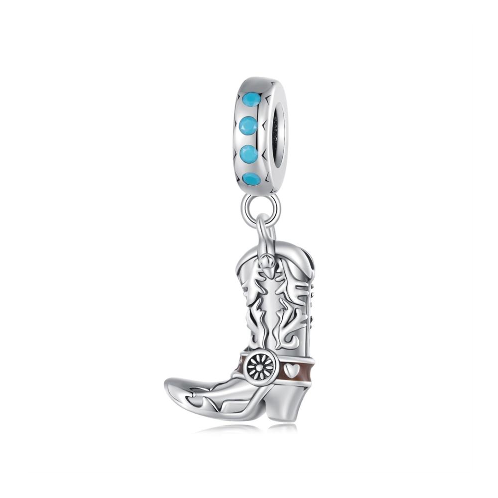 Bead Charms YOUPO - 925 Sterling Silber Cowboy Stiefel Charms für Pandora-Armband | Western Vintage Brave Lederstiefel | Damen Geburtstag Weihnachten Geschenke - SCC2566