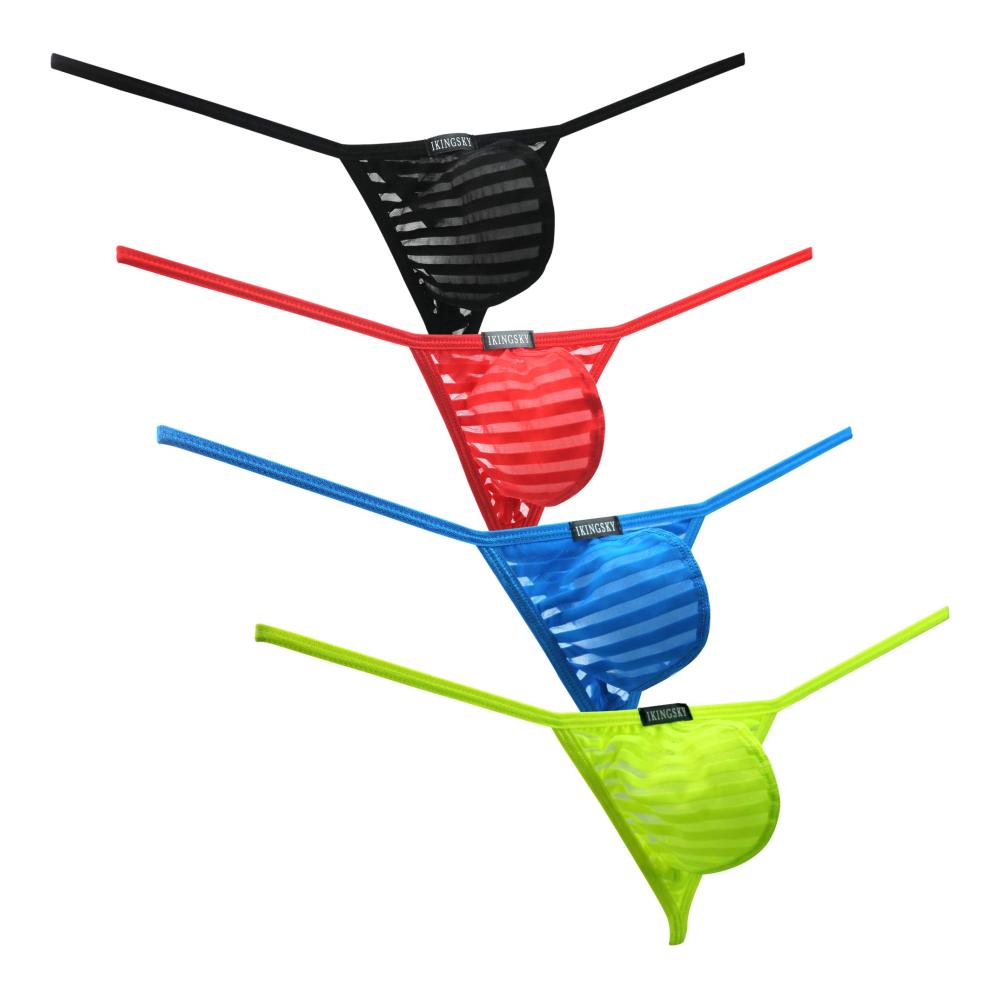 iKingsky Herren String Tanga - Sexy Unterwäsche mit Niedriger Taille und Ausbuchtung