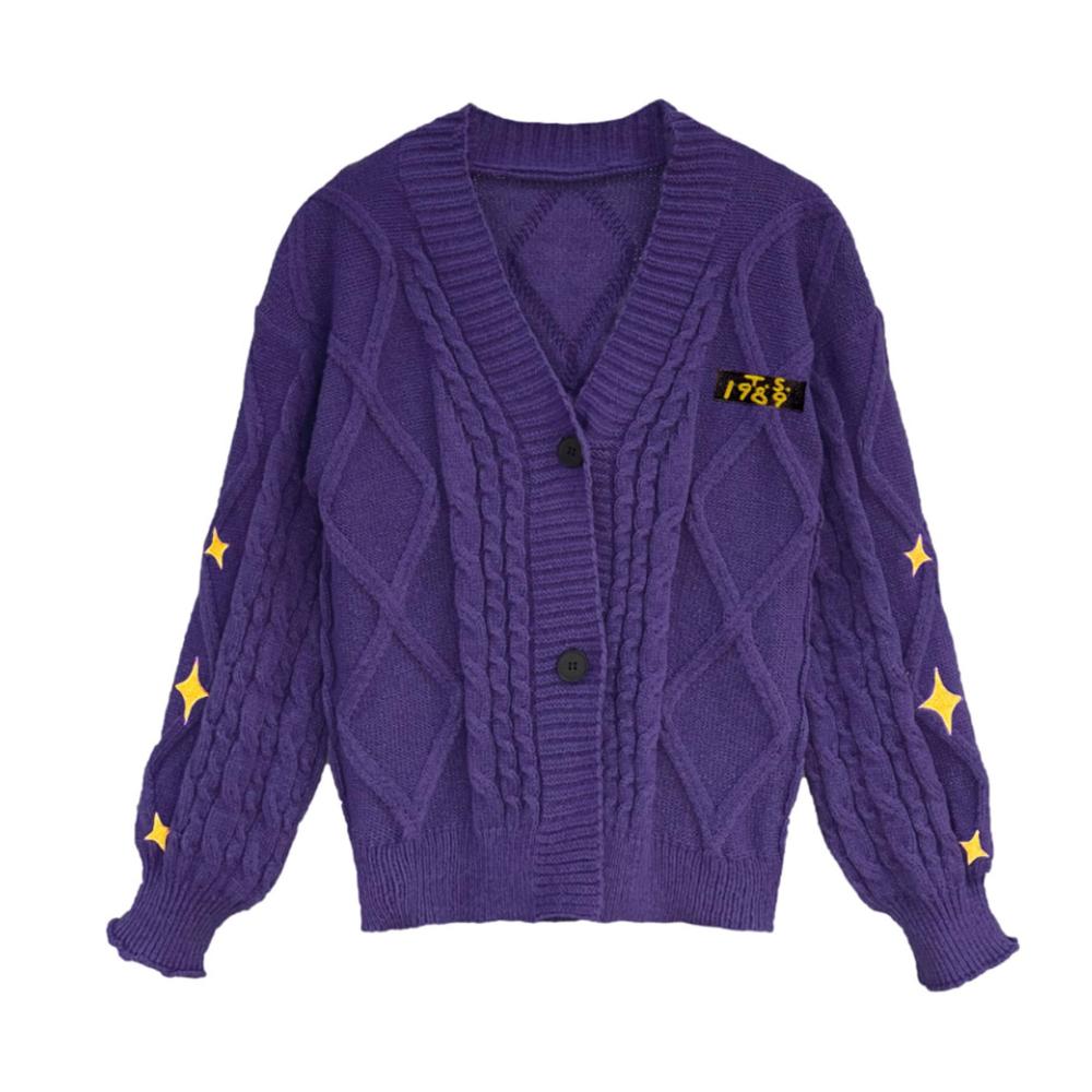 Lockere Strickjacke mit Knopfleiste Atmungsaktiver Zopfmusterpullover für Damen – Vielseitige strapazierfähige Oberbekleidung