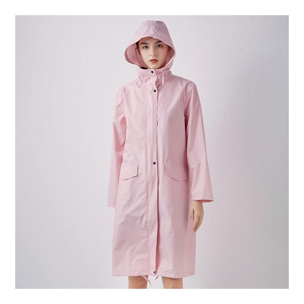 Damen Regenjacke Wasserdichter Regenmantel mit Kapuze Leichtgewicht Winddicht Wetterfest Atmungsaktiv - Outdoor Übergangsjacke in Schwarz