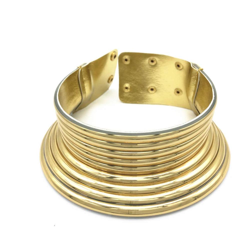 Afrikanische Choker Halskette und Armband Schmuck Sets - Elegante Gold-Accessoires für Frauen ideal für Hochzeit und Feier