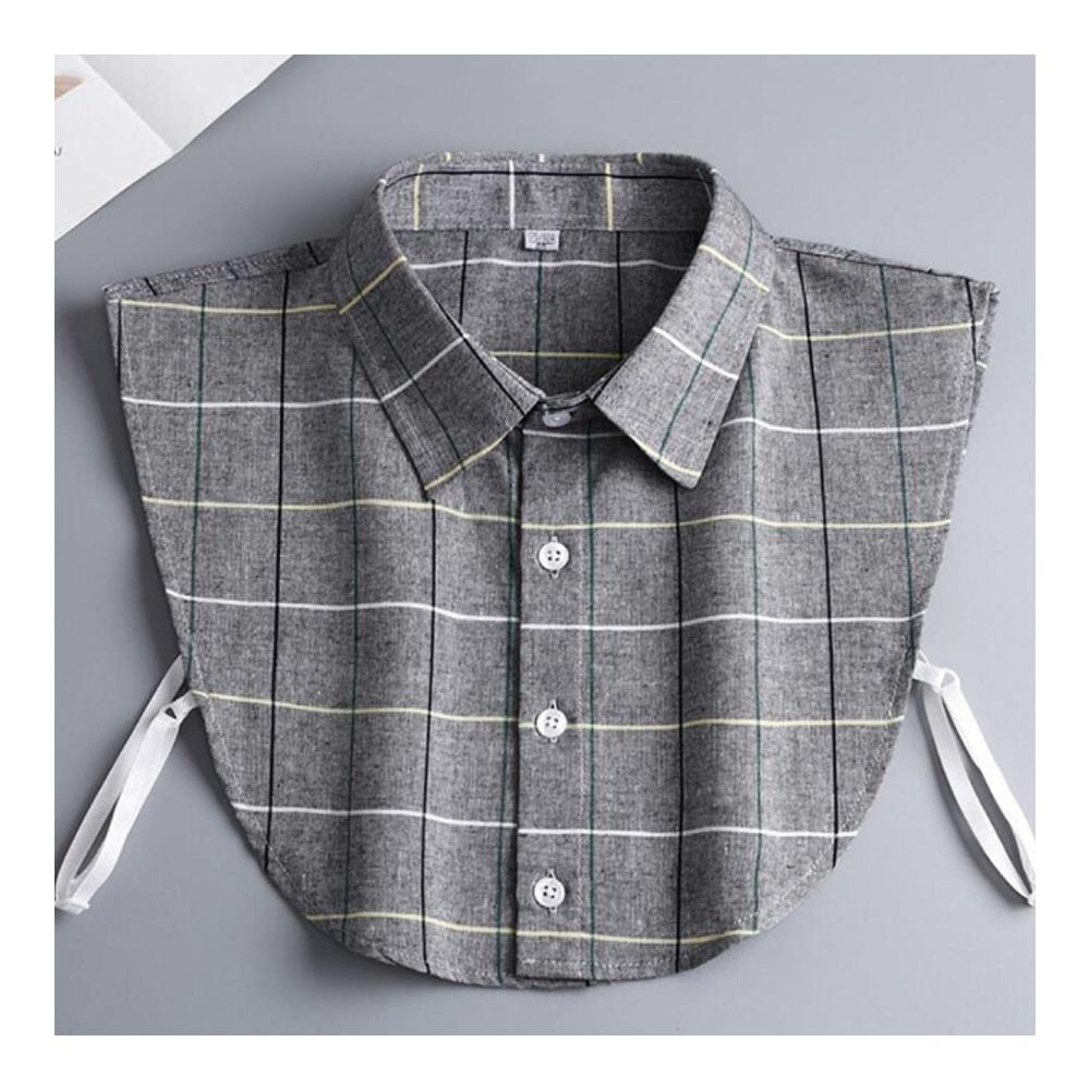 Elegantes Herren Freizeithemd mit abnehmbarem gefälschtem Kragen - Offizielles Formalhemd Revers abnehmbar XL-Größe in Weiß inklusive abnehmbarem halbem Hemd und Krawatte