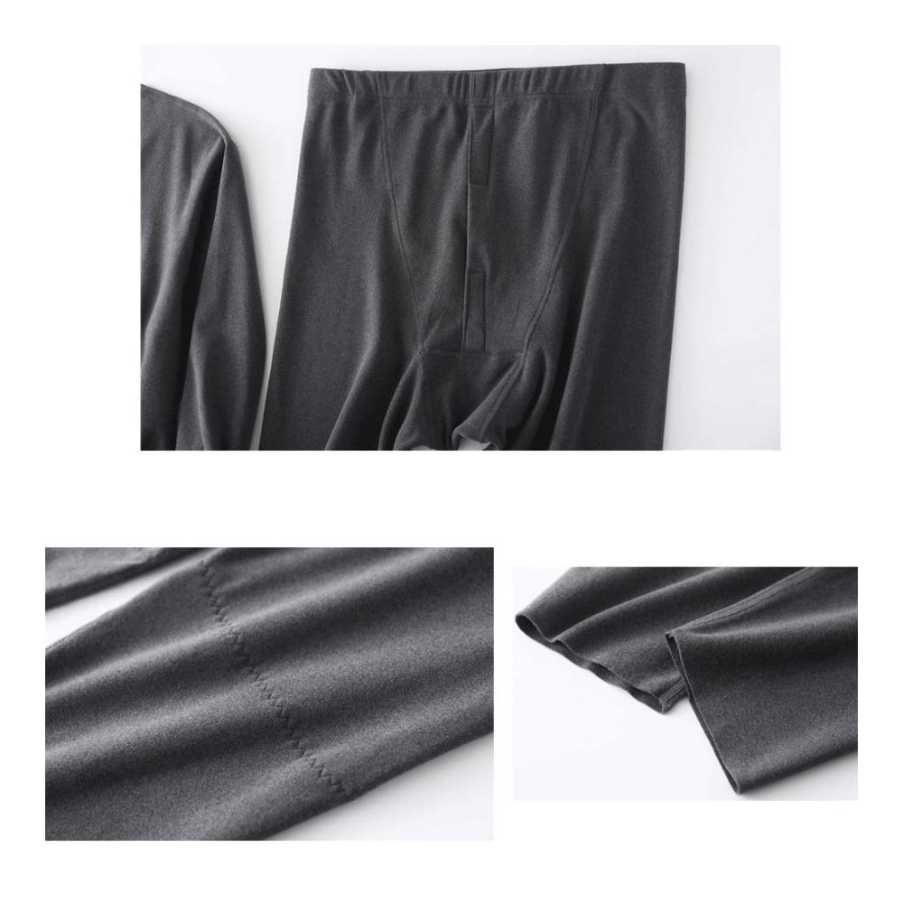 Herren Thermounterwäsche-Set aus deutschem Wende-Fleece für maximale Wärme - ideal für kalte Tage (Purple XX-Large