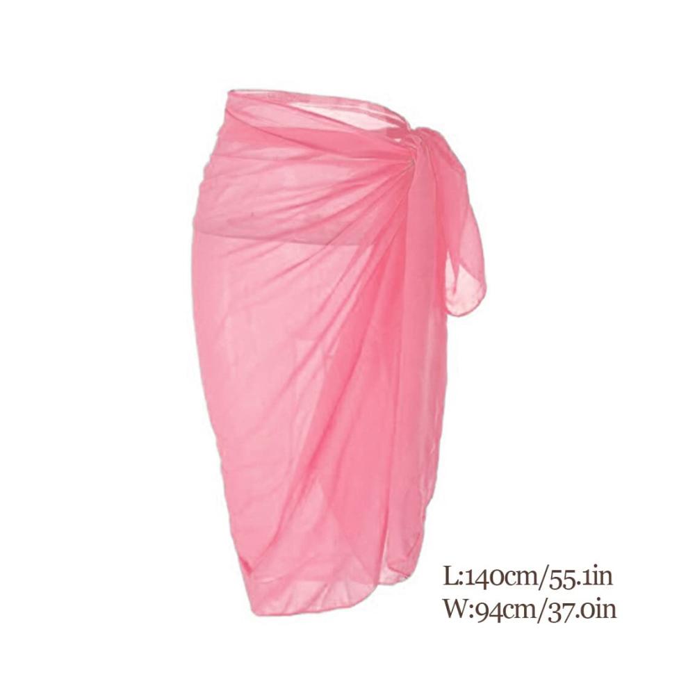 Pareos Damen Rosa Strandkleider Badeanzug Wrap & Rock - Schnell trocknende Chiffon Strand Accessoires für Damen Badebekleidung