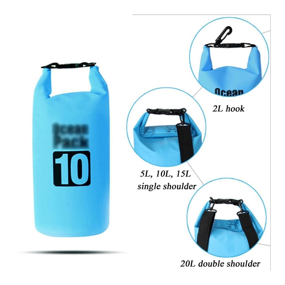 Wasserdichter Roll-Top-Packsack für Outdoor-Abenteuer - Trockenkompressionssack mit Riemen für Kajakfahren Schwimmen Strand und Rafting (Gelb 30L