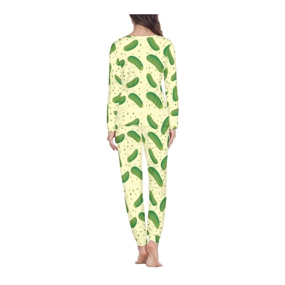Damen Pyjama Set mit Tasche | Langarm Schlafanzug Übergröße - Bequeme Nachtwäsche mit Stil