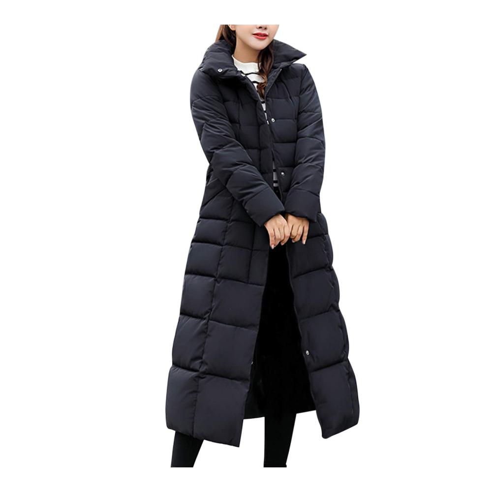 Damen Winter Daunenjacke mit Abnehmbarer Pelzkapuze | Lange Ärmel Warm Winddicht | Outdoor Puffer Mantel