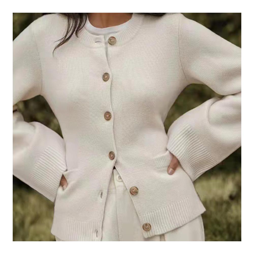 Damen Strickjacken Leichte Glockenärmel Langärmliger Mantel für Winter und Frühling
