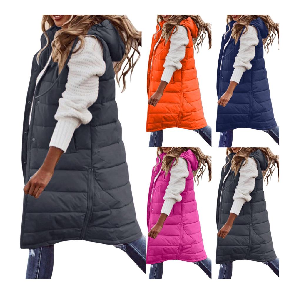 Damen Daunenweste mit Kapuze - Leichte Steppjacke für Herbst und Winter