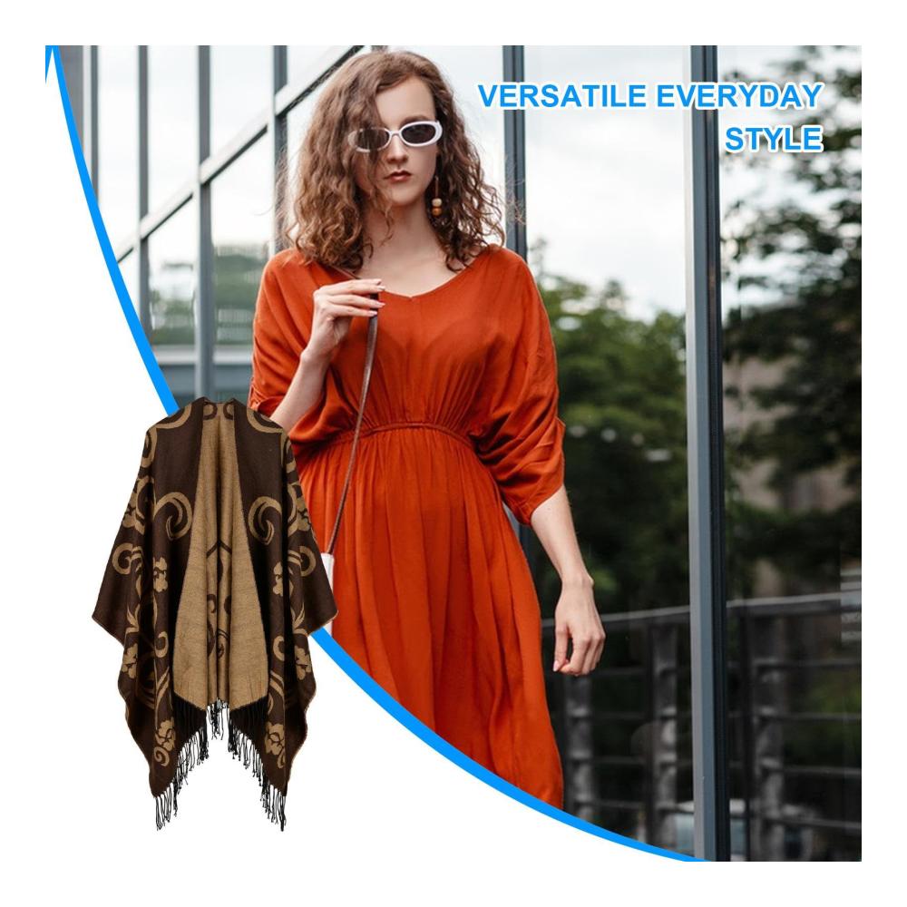 Damen Pashmina Schalwickel Doppelseitiger Wärme-Poncho ohne Pilling für stilvolle Damen | Vielseitiger Schal für Dating Zuhause Arbeit Reisen Schule & Treffen