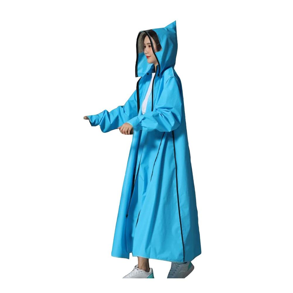 Regenjacken & -mäntel für Damen und Herren – Extra Lange Wiederverwendbare Funktionsjacke mit Kapuze Elastischen Ärmeln und Vollem Reißverschluss von YOUCAI