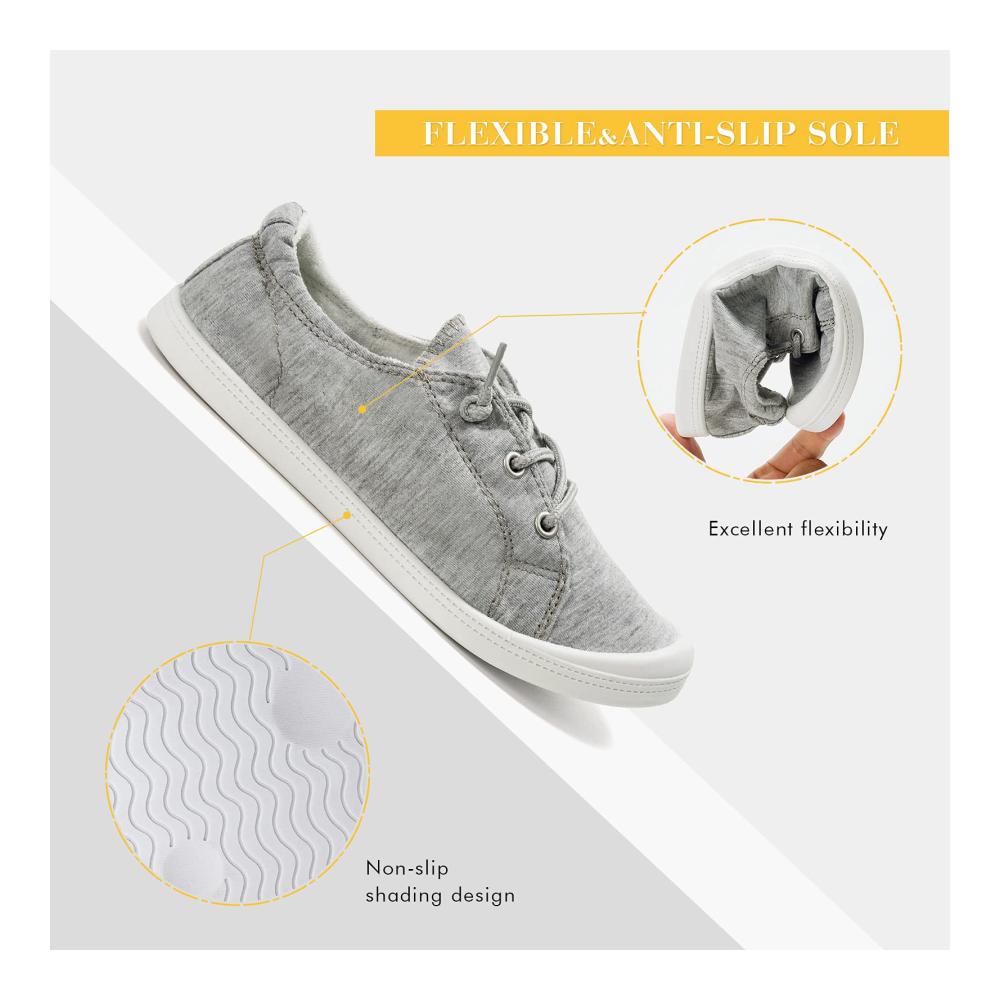 Canvas Slip-On Sneakers für Damen Bequeme Wanderschuhe mit HEVA-Style Mode und Komfort