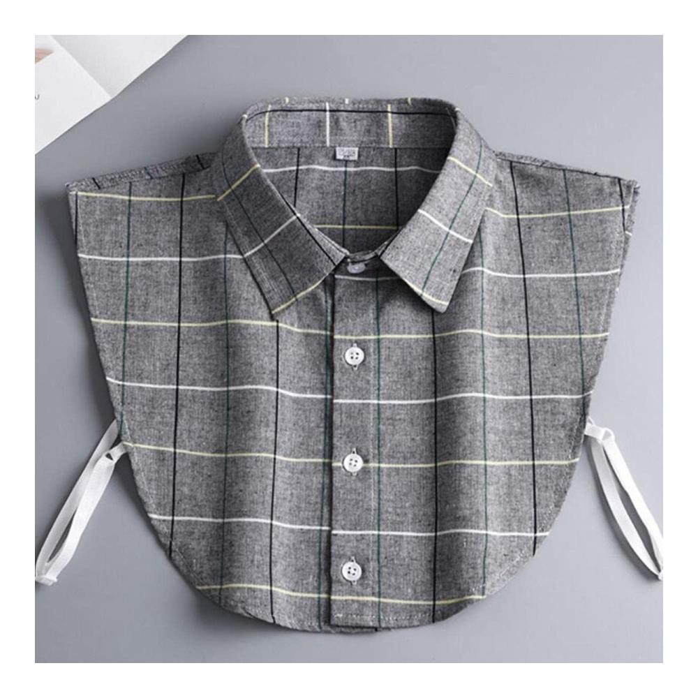 Elegantes Herren Freizeithemd mit abnehmbarem gefälschtem Kragen - Offizielles Formalhemd Revers abnehmbar XL-Größe in Weiß inklusive abnehmbarem halbem Hemd und Krawatte