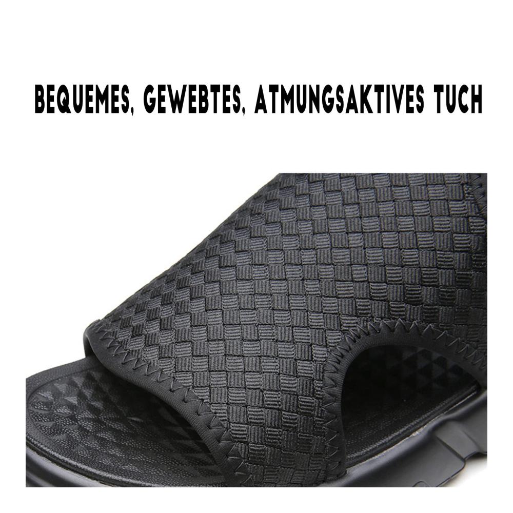 Bequeme Herrensandalen Weiche Sohle Gewebtes Design Anti-Rutsch Ideal für den Sommer am Strand