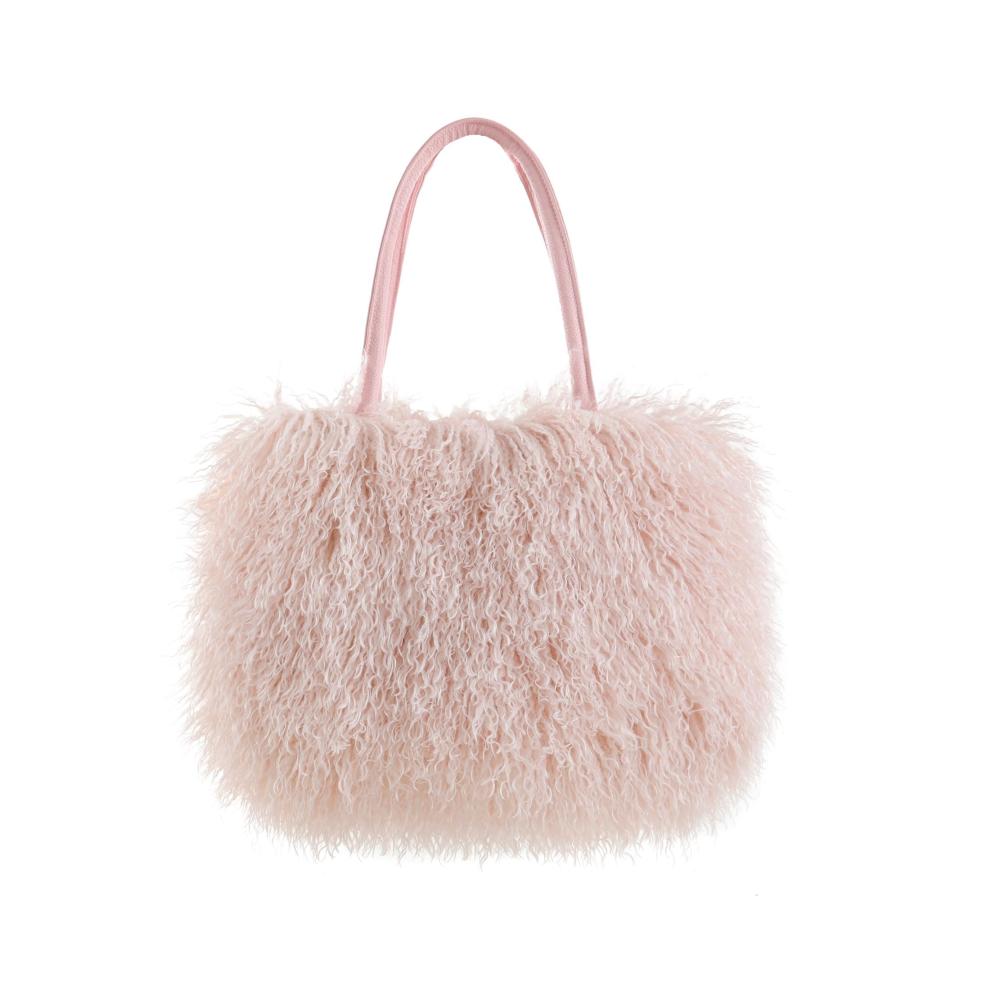 Flauschige Henkeltasche für Damen Große Furry Tote Bag aus Kunstfell für den Winter