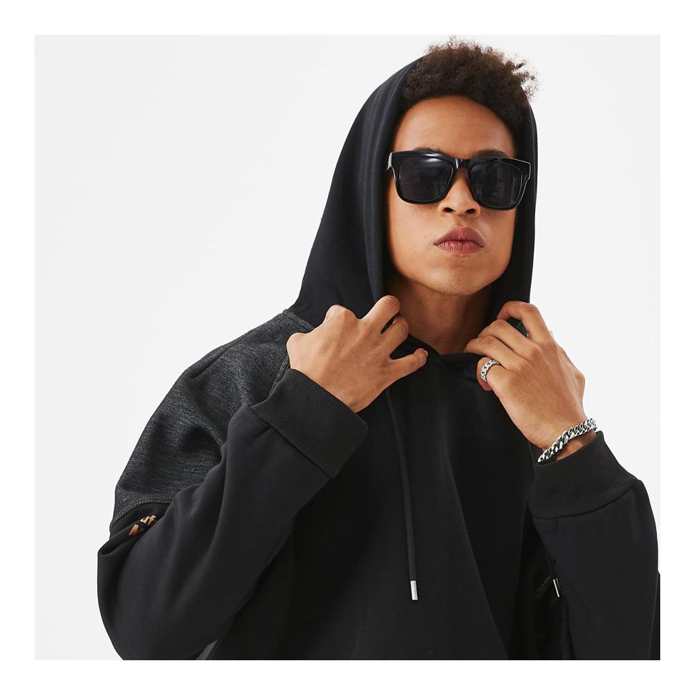 Moshtashio Herren Hoodie – Stilvoller Schwarz Kapuzenpullover für Männer mit Unisex-Design