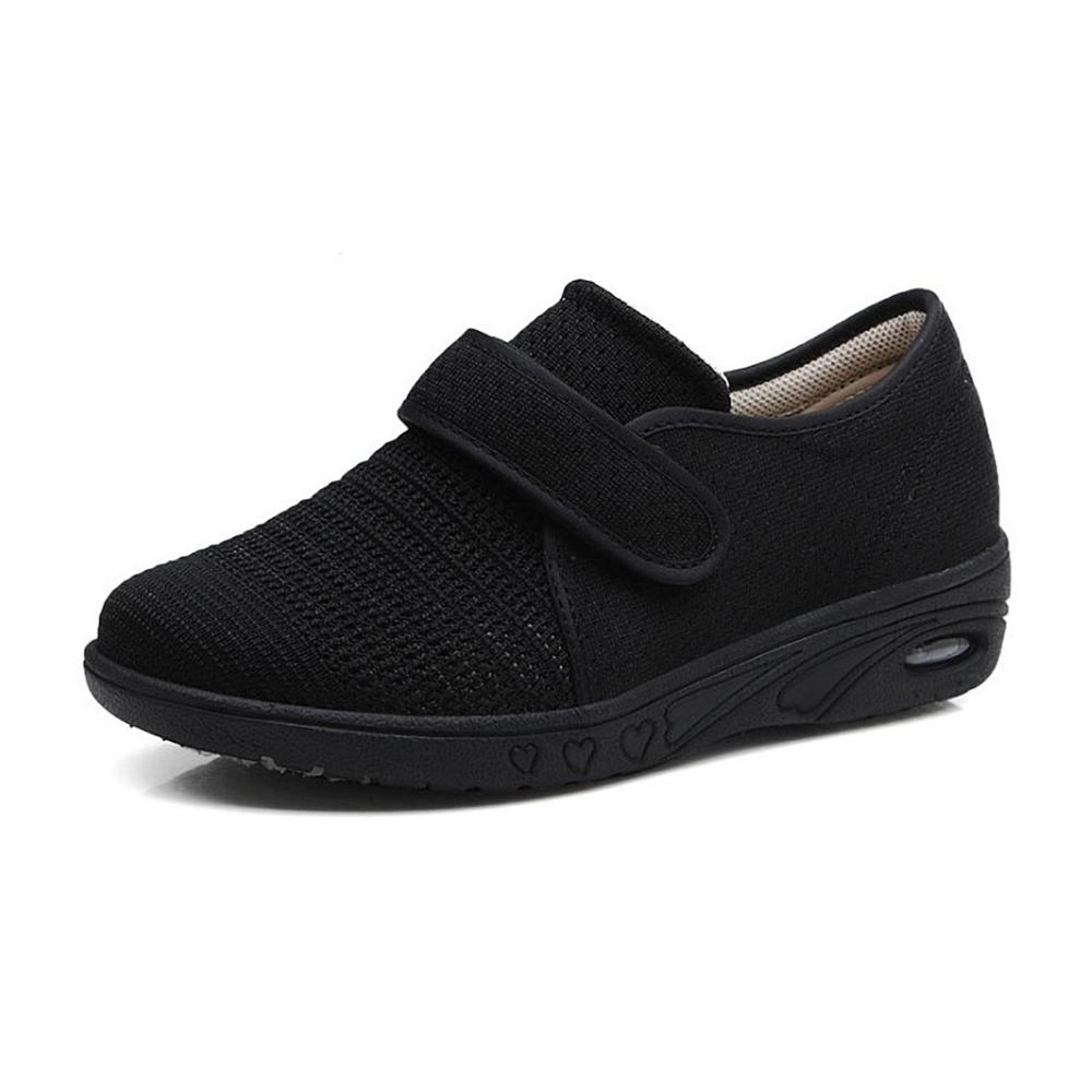 Diabetiker-Wanderschuhe für ältere Damen | Verstellbarer Verschluss Atmungsaktiv Leichtgewicht | Breite X-Wide Passform rutschfeste Sohle Luftkissen-Sneaker für geschwollene Füße & Ödeme