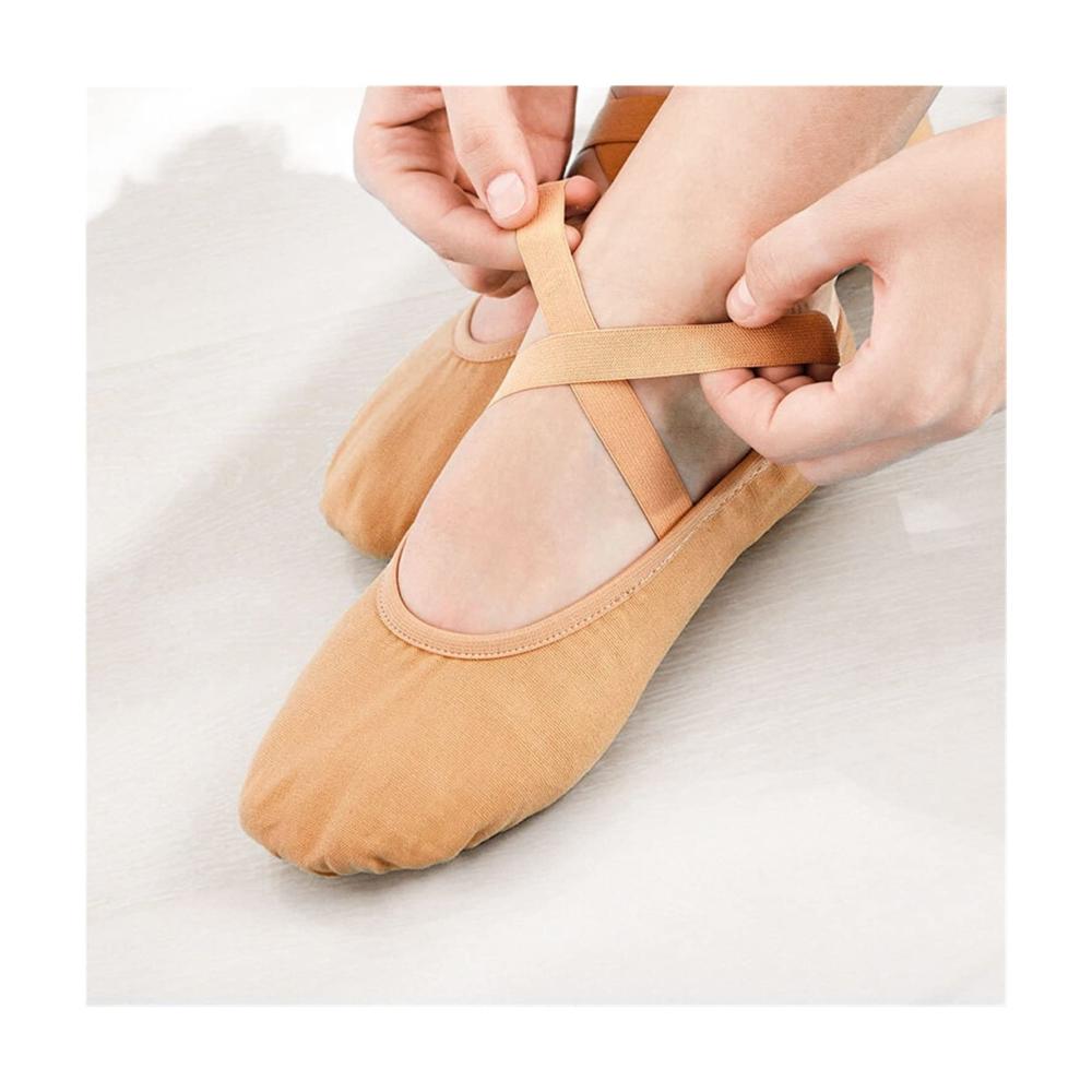 Ballettschuhe Damen und Kinder - Weiche Sohle Professionelle Leinwand Tanztrainingsschuhe für Ballett in Rosa - Größe 35 bis 41 EU