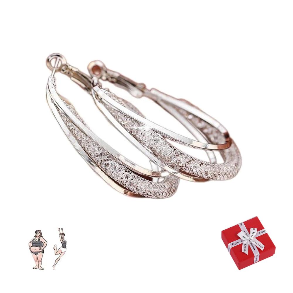 Lymphatic Fashion Ohrringe mit Magnetogen Germanium - Silber Creolen für Damen