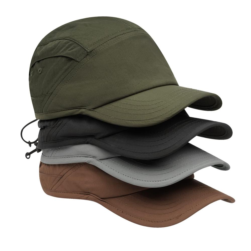 5-Panel Baseball Cap Wasserdicht & Schnelltrocknend für Herren und Damen - UV-Schutz Sportkappe mit Unstructured Design