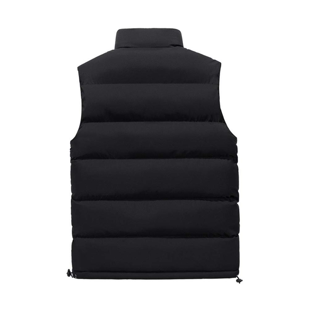 AnyuA Herren Steppweste mit Reißverschluss und praktischen Taschen - Stilvolle Outdoor-Weste mit Kletttasche im Futter