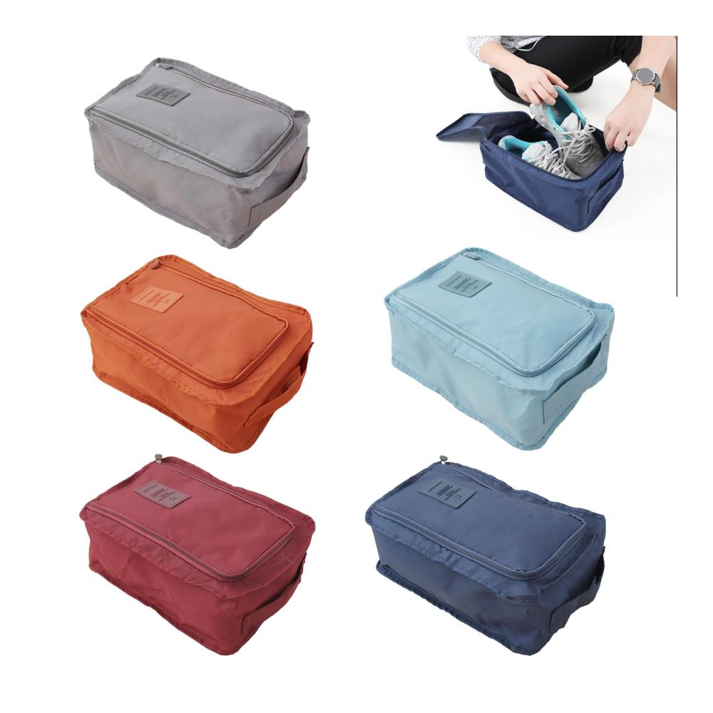 Faltbare Schuhtasche für Fitnessstudio und Reiseaufbewahrung - Doppelter Organizer