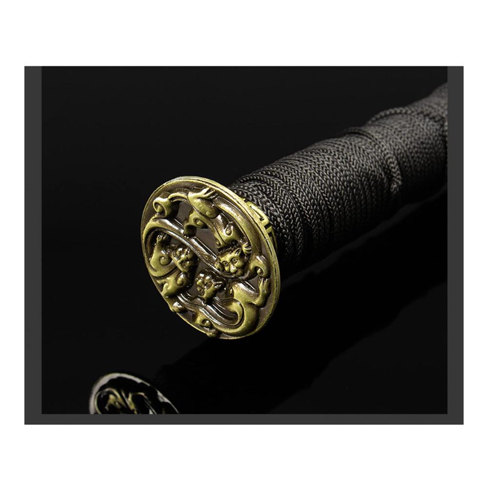 45-Zoll Regenschirm mit langem Griff - Wind- und Wasserdichter Stockschirm RPLM Dekoratives Waffenspielzeugdesign in Schwarz