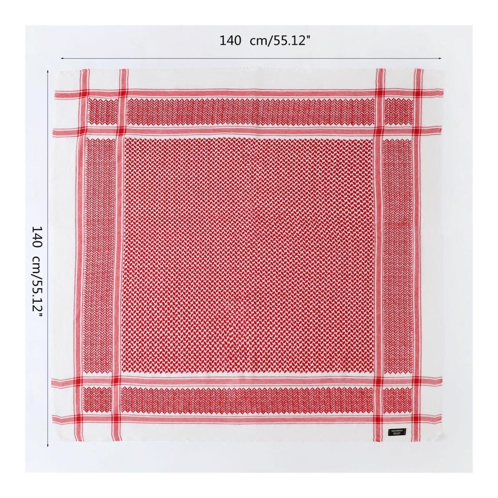 Jacquard Arabischer Schal - Religiöser Keffiyeh für Erwachsene in Geschenkbox | Outdoor Kopftuch für Männer ideal zum Radfahren | Haarschmuck Shemagh Schal für Männer und Frauen