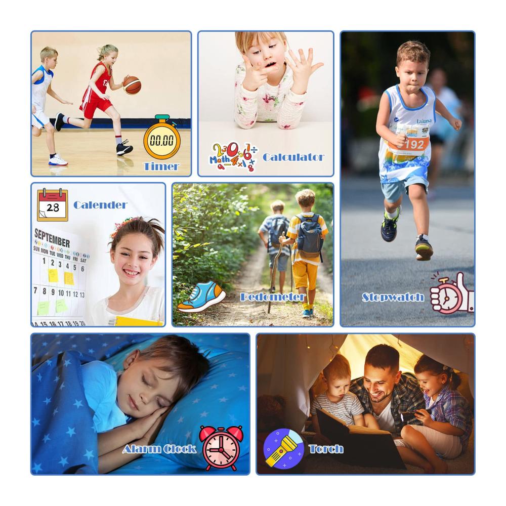 Fashion Smartwatches für Kinder - HD Touch Screen 18 Puzzle Spiele Kamera Video Musik Player - Geschenke für 3-12 Jahre Jungen und Mädchen