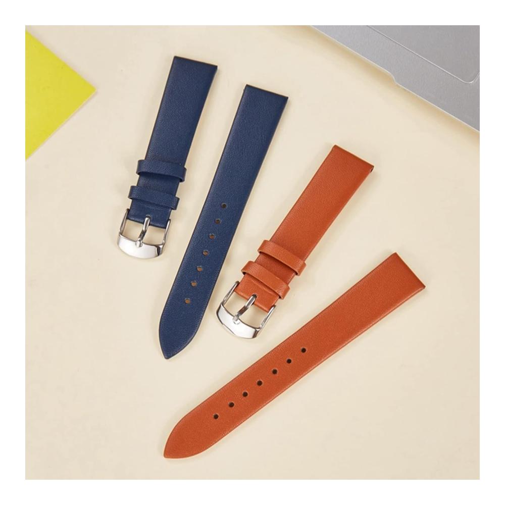 Leder Uhrenarmbänder - Vielseitige Ersatzbänder 20 cm Länge passend für 14/16/18/20/22 mm Uhren Damenarmband für kleine Zifferblätter