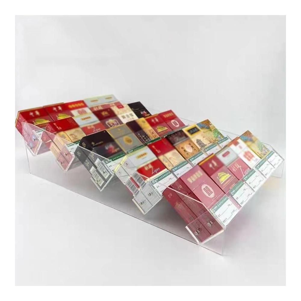 5-stufiges durchsichtiges Acryl-Zigarettenregal - Praktische Arbeitsplatten-Vitrine und Schrank-Organizer für Zigaretten Blunts Wraps Zigarren und kleine Einzelhandelsgegenstände