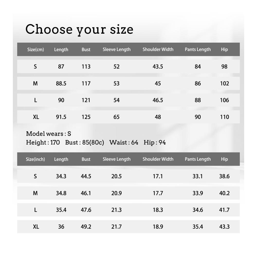 Damen Pyjama-Set Le Tyerisa 100% Baumwolle Zweiteiliger Schlafanzug mit Knöpfen 3/4 Ärmel Langes Shirt und Hose Hausanzug für Damen
