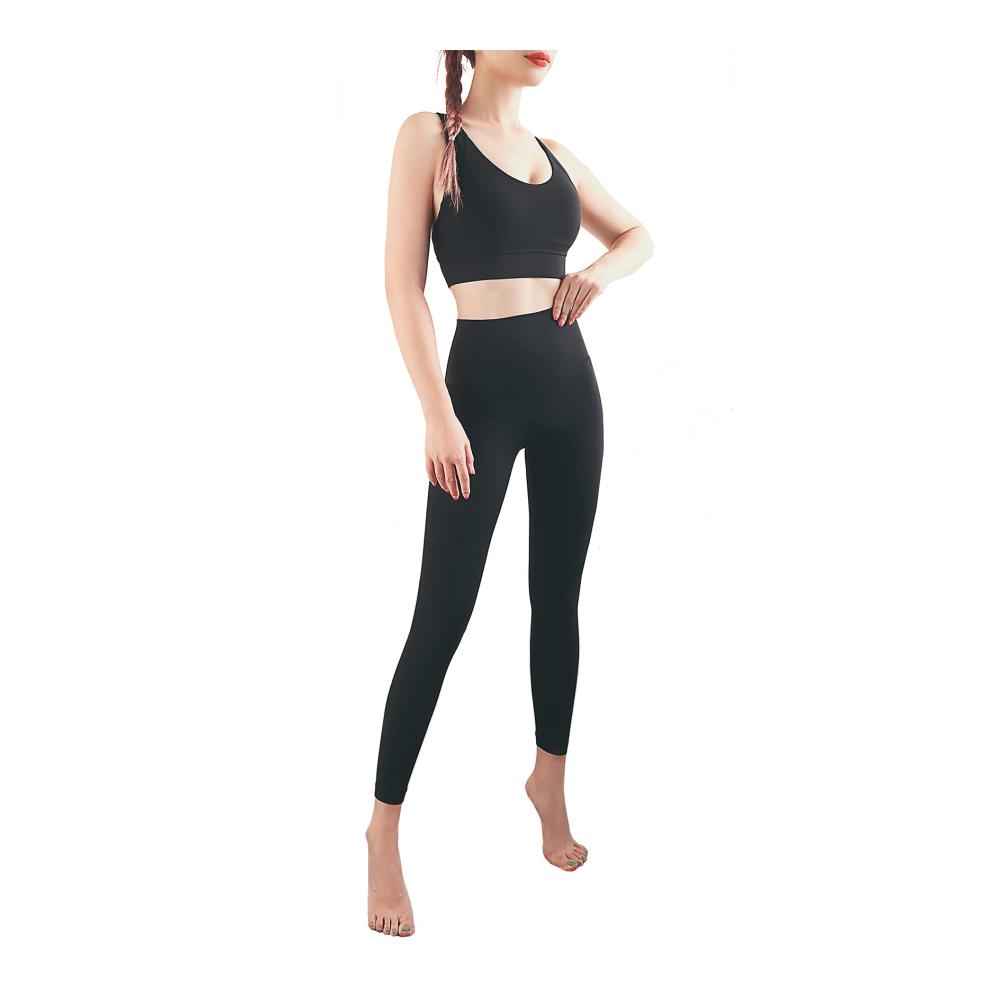 Yoga Leggings Damen Hoch taillierte Sportleggings Blickdicht für Yoga Laufen und mehr – Mit praktischen Taschen