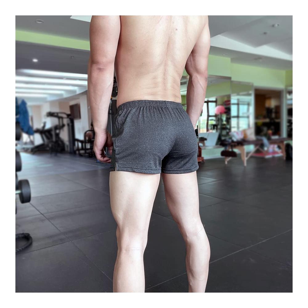 Herren Fitness Shorts mit Tasche - Kurze Sporthose für Gym Quick Dry Trainingshose