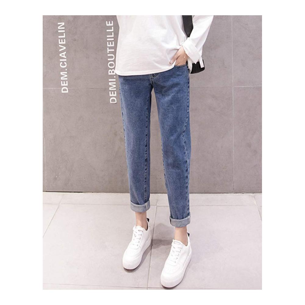 Umstands-Jeans Damen Bequeme Schwangerschaftshose mit Bauchband