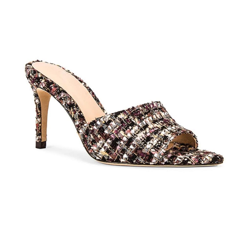 Damen-Stilettos Elegante High Heels mit Offenen Zehen Rückenfreie Hausschuhe und Multicolor-Optionen - Größe EU(CN) 43/US12