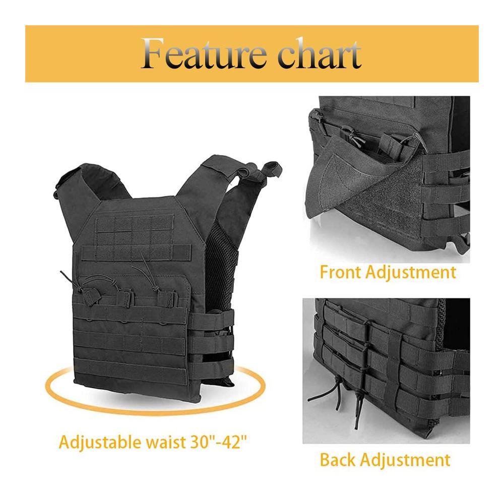 Taktische Molle Weste für Herren – Outdoor CS Feldweste für Airsoft Paintball und Wargame in Braun