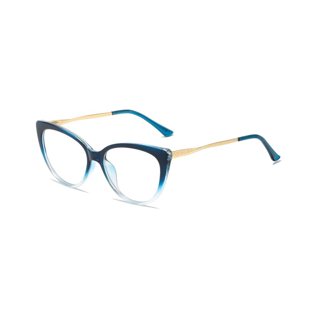 Blaulichtfilter Katzenaugen Brillengestell - Vintage Damen Brille für Anti-Müdigkeit