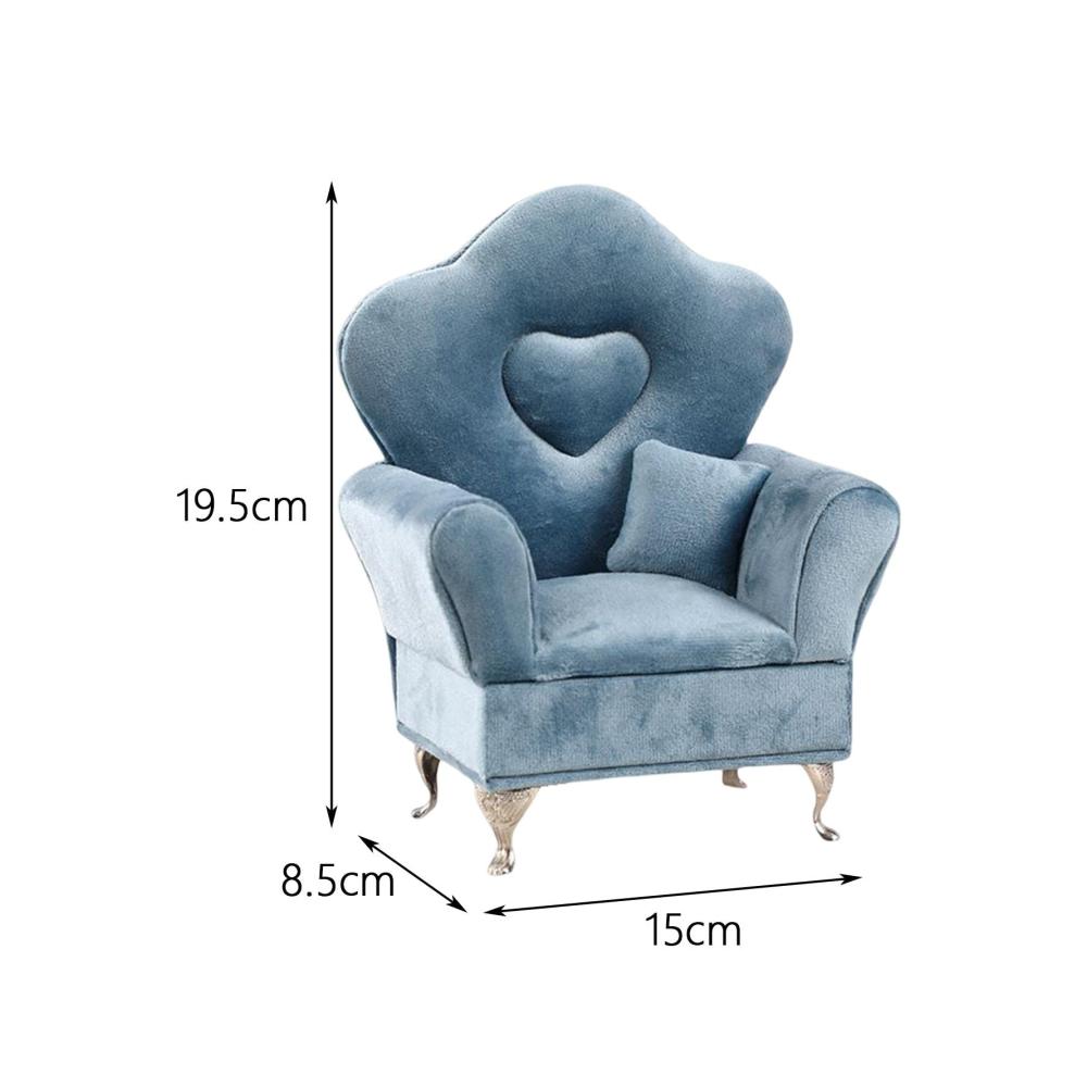 Blauer Schmuckständer für Wohnzimmer und Schminktisch - Praktischer Schmuckschatullenkoffer Sofa-Accessoire - Maße 15 x 85 x 195 cm
