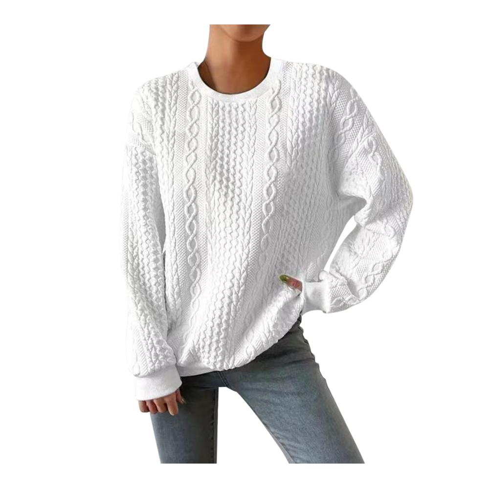 Damen Kapuzenpullover mit strukturierter Optik langärmlig und schulterfrei - Hochwertiges Fleece Sweatshirt für Frauen