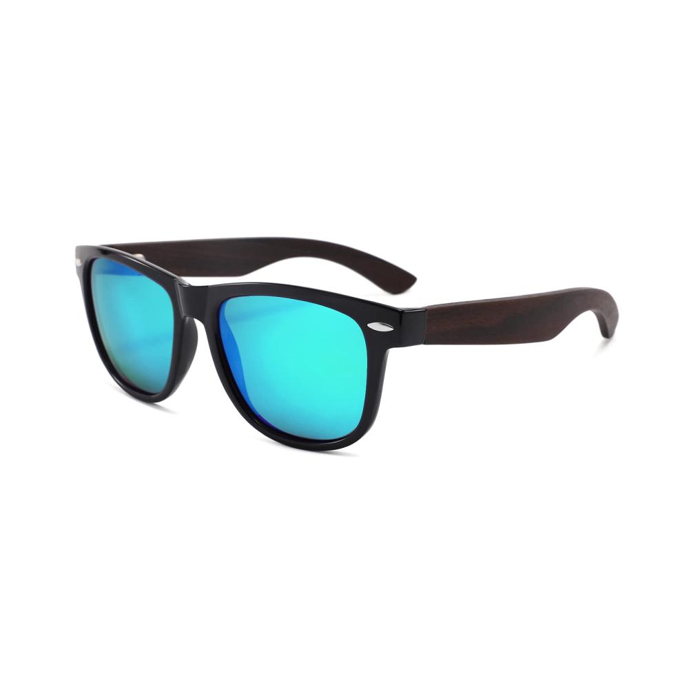 Holz Sonnenbrillen Set - Vintage Eyewear mit Polarized Lenses Unisex Holz-Sonnenbrille inklusive Bambusbox
