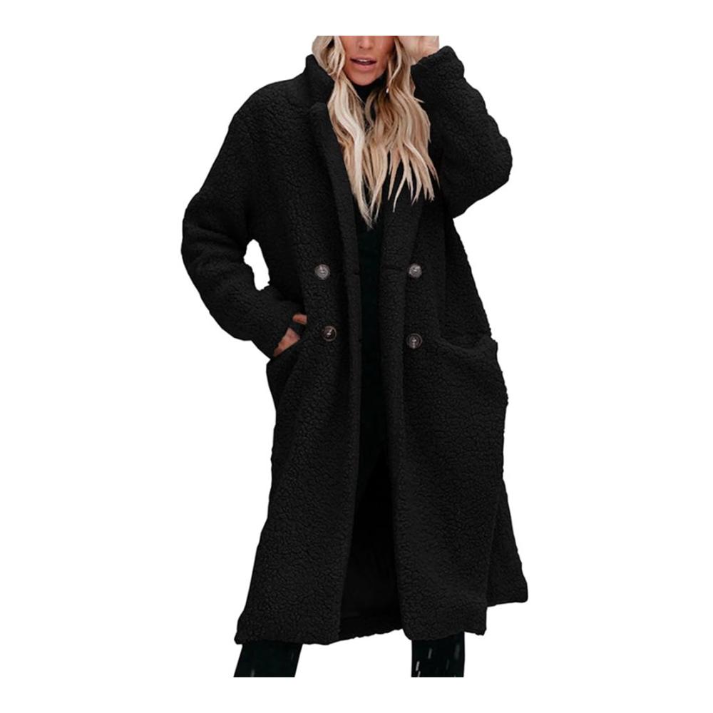 Teddy Fleece Damen Wintermantel Elegant Lang & Gemütlich - Perfekter Parka für die kalte Jahreszeit