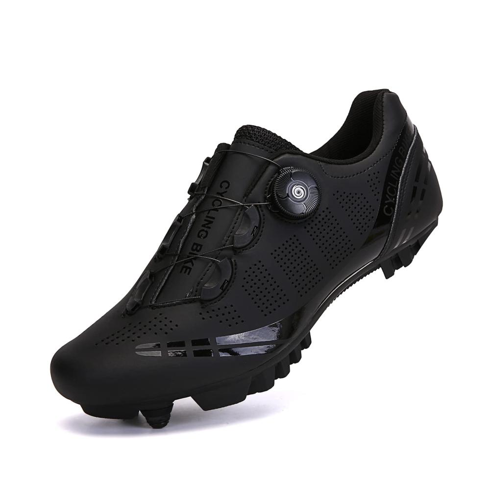 Radsportschuhe für Männer und Frauen | SPD-Fahrradschuhe mit drehbarer Schnalle | Atmungsaktive Schuhplatte | Kompatibel mit SPD-Indoor-Fahrradschuhen