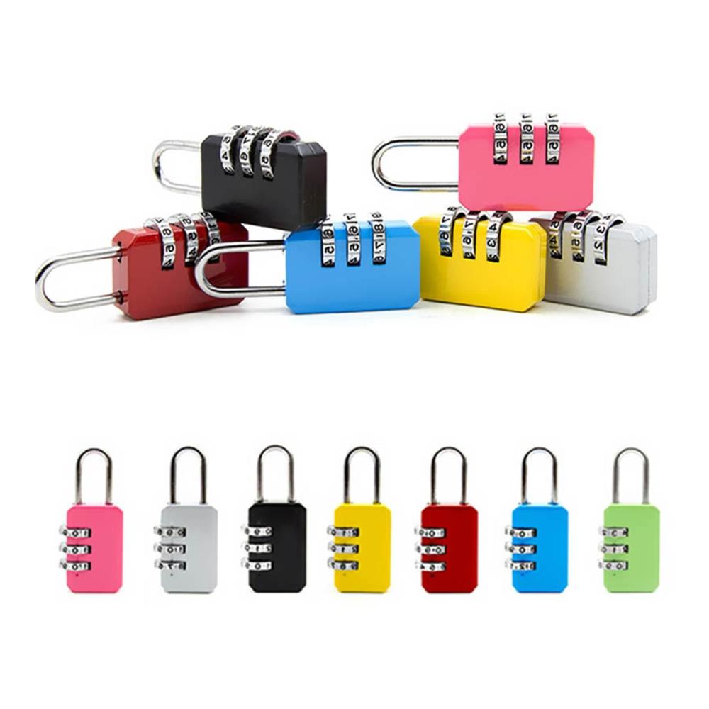Gepäckschlösser Set 10 Stück 3-stellige Passwortschlösser für Reisesicherheit - Schützender Schließfachkoffer in Schwarz für Gepäck Taschen und Rucksäcke